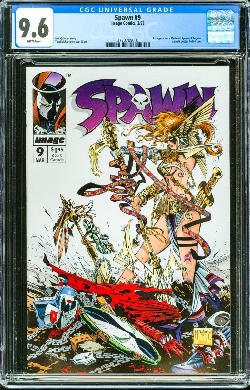 Spawn #9 (1993) CGC Graded 9.6 - 1st app of Medieval Spawn & Angela