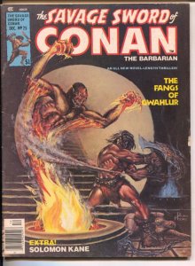 The Savage Sword of Conan #25 1977-Marvel-Solomon Kane appears-VG