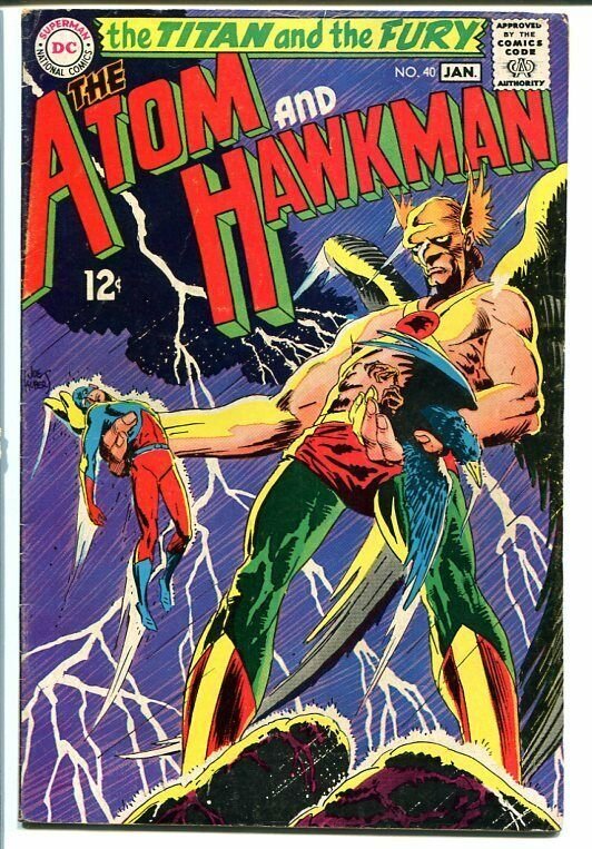 THE ATOM AND HAWKMAN #40 1969 Joe Kubert-Classic art! VG+