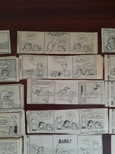 40X Garfield News Paper Comic Strip 1981 lot 7 x 2.5 Vintage  good used shape 