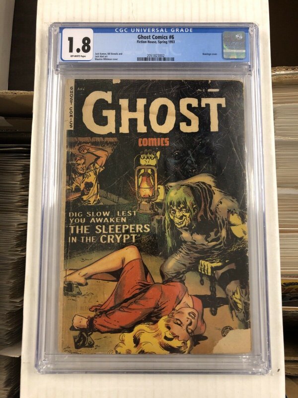 Ghost Comics #6 CGC 1.8 FR/G fiction house 1953 golden age JACK ABEL horror 