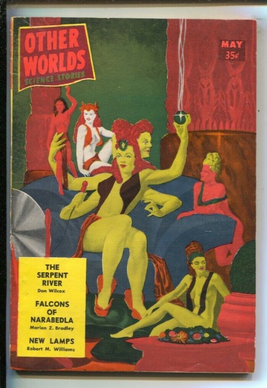 Other Worlds 5/1957- Bizarre GGA cover-Pulp fiction by Don Wilcox-Marion Zimm...