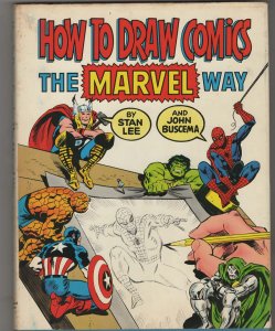 How To Draw Comics the Marvel Way by Stan & John Buscema! Hardback! 1st Print!