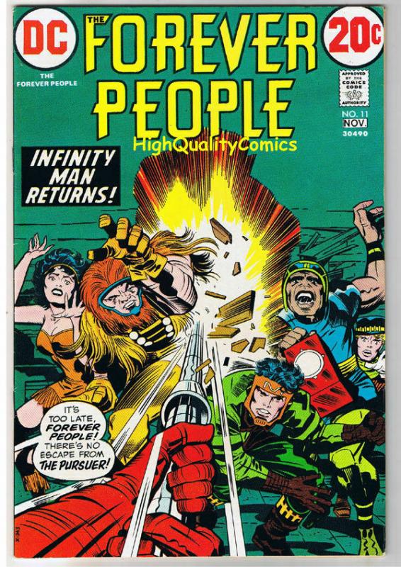 FOREVER PEOPLE #11, VF,  Jack Kirby, Infinity Man, 1972, more JK in store