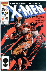 X-MEN #212, NM-, Wolverine vs Sabretooth, Claremont, Uncanny, more in store