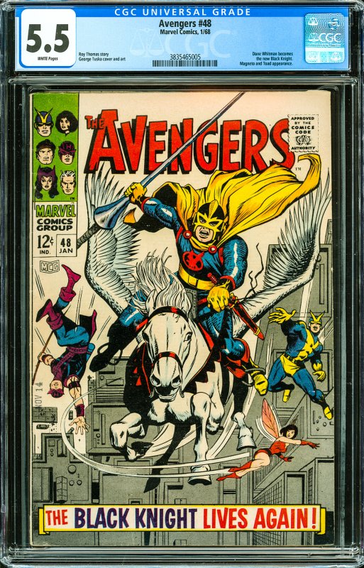 The Avengers #48 (1968) CGC Graded 5.5 - Magneto & Toad app!