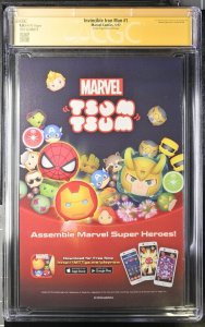 Invincible Iron Man  (2017) # 1 (CGC 9.8) Signed John Tyler Christopher Census=3