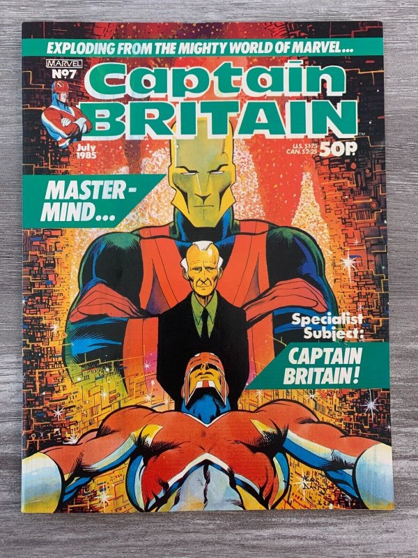 1985 CAPTAIN BRITAIN Marvel UK Magazine #7 FN+ 6.5 Abslom Daak  - Dalek Killer