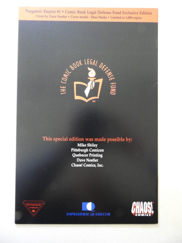 Purgatori: Empire #1 CBLDF exclusive Edition NM- Condition
