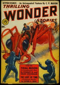 Thrilling Wonder Stories Pulp December 1938- Weinbaum- Simak VG