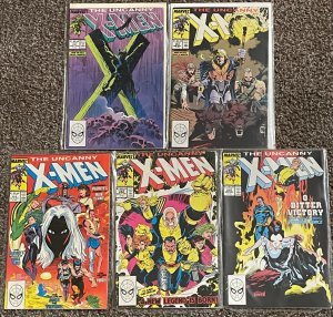 Uncanny X-men #251 - 255 (1989) Lot of 5, 3 KEY ISSUES