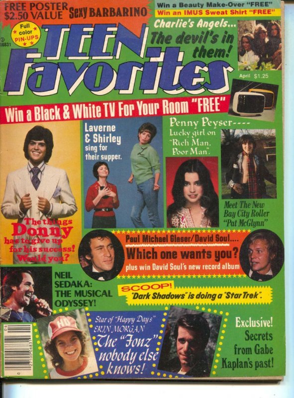 Teen Favorites-Neil Sedaka-Barry Manilow-Donny Osmond-David Soul-Apr-1977