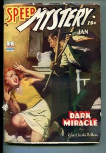 SPEED MYSTERY-#1-JAN 1943-PULP FICTION-SOUTHERN STATES PEDIGREE-fn