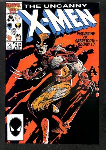 X-Men #212 FN- 5.5 Wolverine Vs. Sabretooth! Marvel Comics