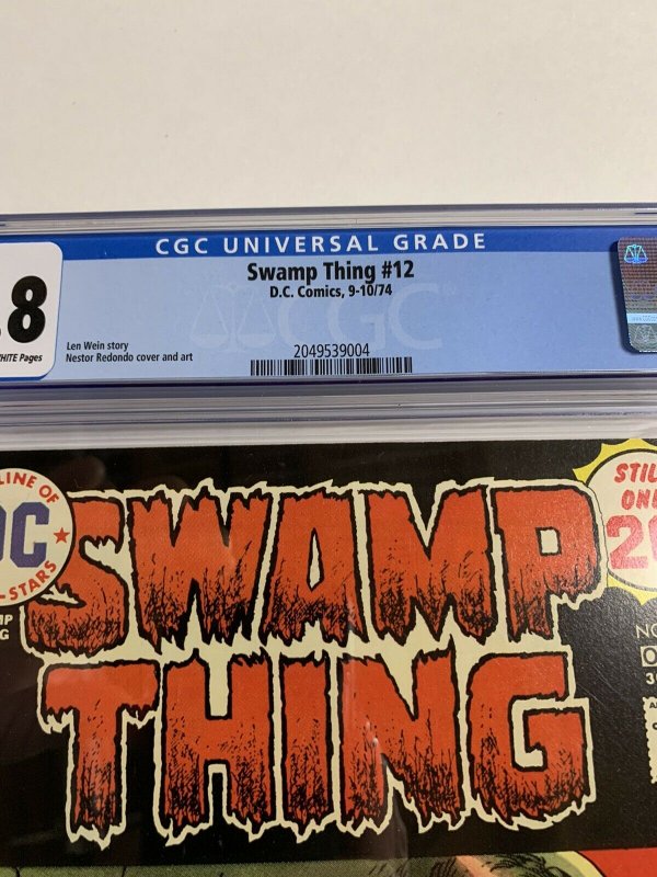 Swamp Thing 12 Cgc 9.8 Ow/w Pages Dc Comics Bronze 004