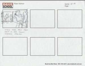 2004 LEGO BATMAN Storyboard Art by Mark Simon VF 8.0 Goons 16-19