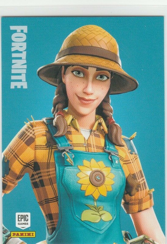 Fortnite Sunflower 129 Uncommon Outfit Panini 2019 trading card series 1