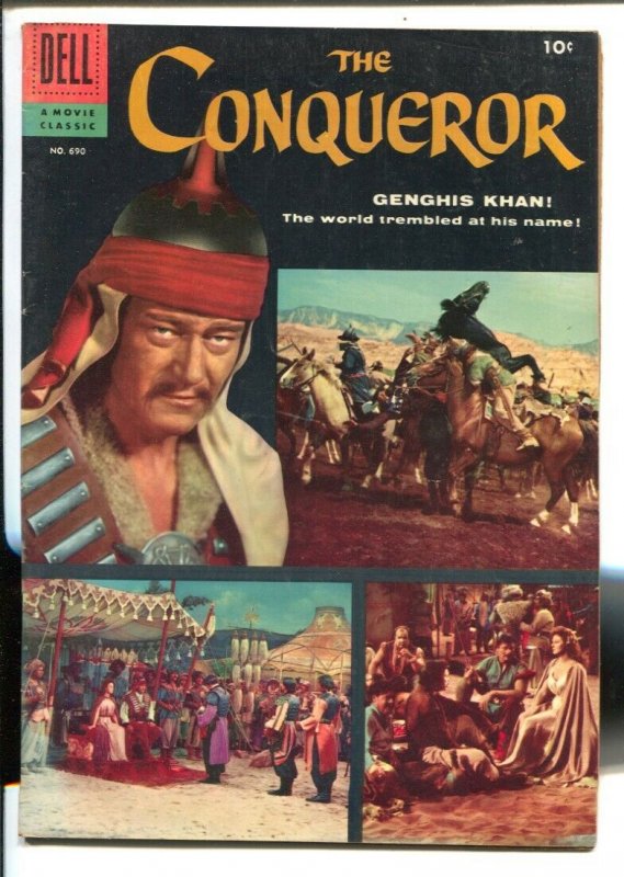 The Conqueror-Four Color Comics #690 1956- John Wayne as Genghis Khan- Dell M...