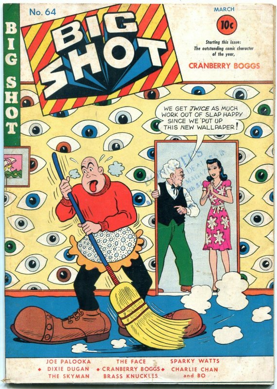 BIG SHOT COMICS #64 1946-SKYMAN-CHARLIE CHAN-FACE-EYES FN