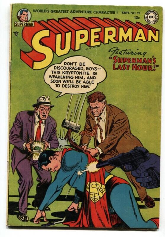 SUPERMAN  #92-Kryptonite-1954-DC-comic book- Golden Age FN