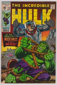 The Incredible Hulk #119 (F-) Silver Age 1969