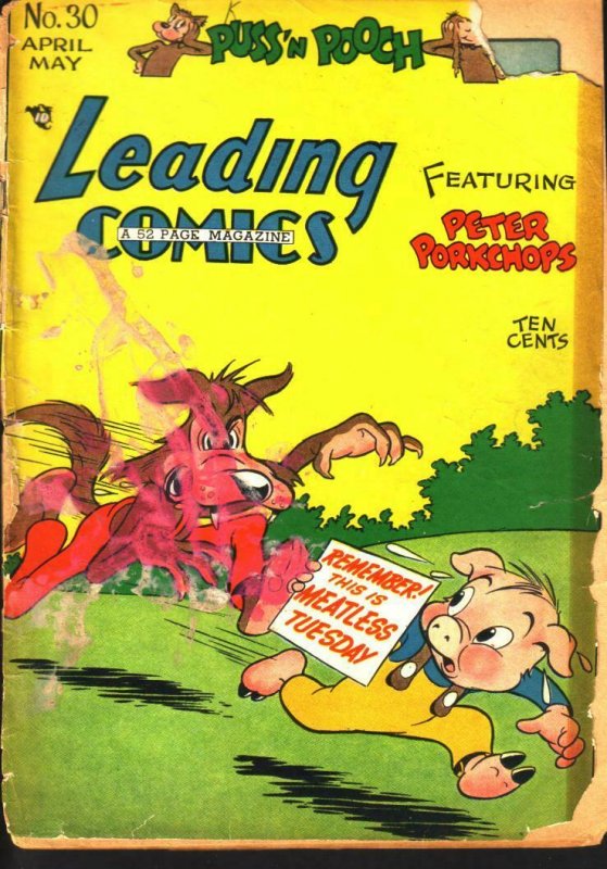 LEADING COMICS #30 PETER PORKCHOPS FUNNY ANIMALS DC '48 P/FR