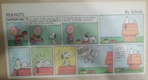 Peanuts Sunday Page by Charles Schulz from 11/27/1966 Size: ~7.5 x 15 inches