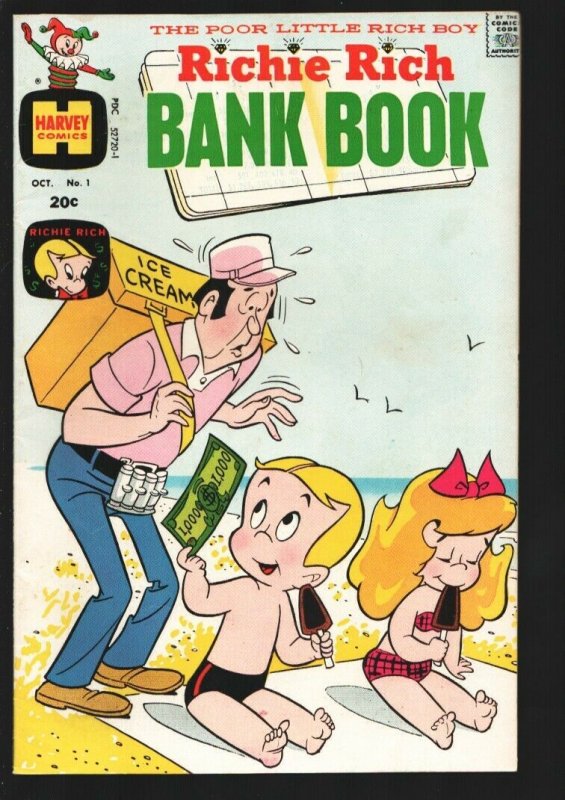 Richie Rich Bank Book #1 1972-1st issue-ice cream cover-FN-