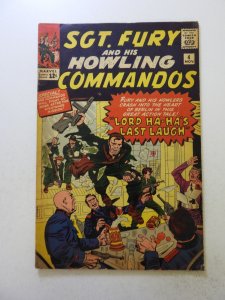 Sgt. Fury #4 (1963) VG condition moisture damage