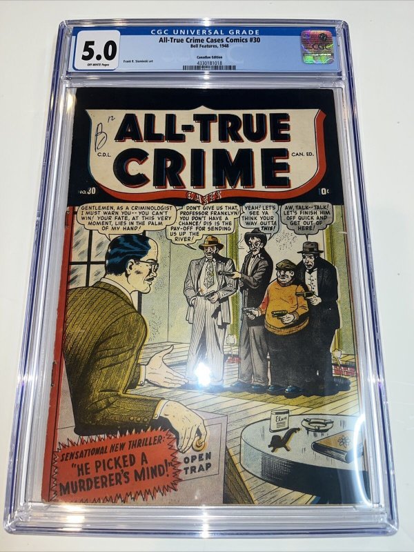 All-True Crime Cases (1948) # 30 (CGC 5.0) Canada • Census=1 Highest Graded