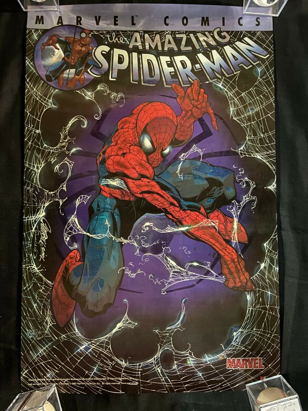 J. SCOTT CAMPBELL VINTAGE 2002 SPIDER-MAN POSTER ROUGHLY 22 X 34