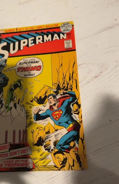 Superman #251 (1972)the thing is born fn/Vf
