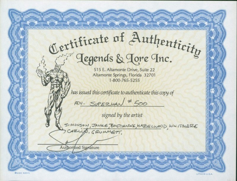 SIGNED 7 SIGNATURES Adventures of Superman 500 PLATINUM Edition Sealed in Bag