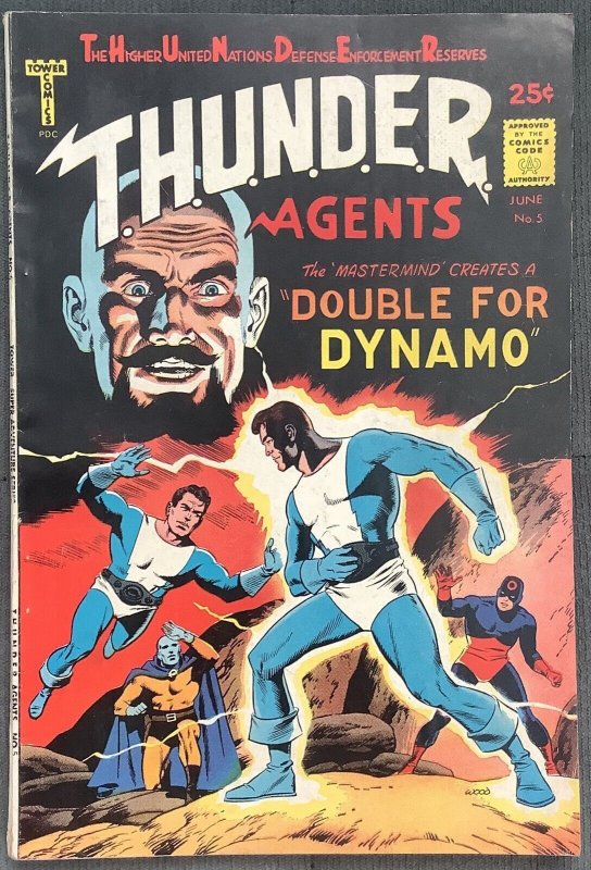 T.H.U.N.D.E.R. Agents #5 (1966, Tower Comics) Silver Age. VF-