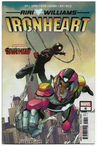 RIRI WILLIAMS IRONHEART#6 NM 2019 'MILES MORALES' MARVEL COMICS