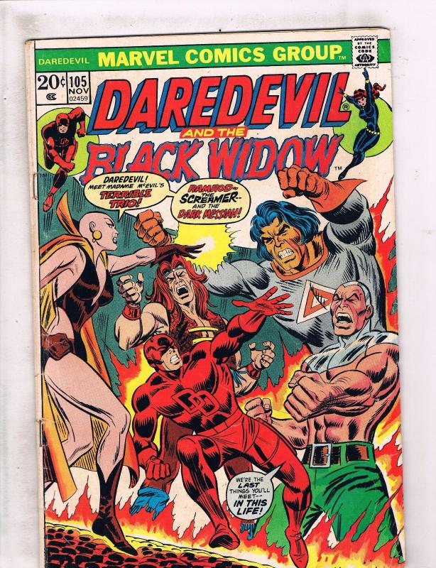 Daredevil # 105 VG Marvel Comic Book Defenders Black Widow Avengers Thor WT4