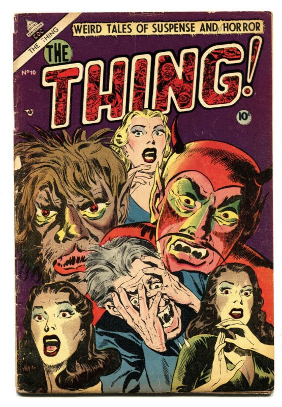 THING #10 1953-CHARLTON-PRE-CODE HORROR-Satan cover-wild!
