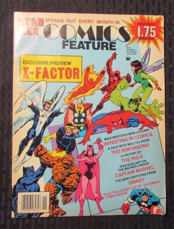 1985 COMICS FEATURE #38 VG Walt & Louise Simonson - X-Factor Preview