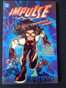 NM Signed IMPULSE RECKLESS YOUTH- FLASH TPB- CoA 20/50 Mark Waid, Mike Wieringo