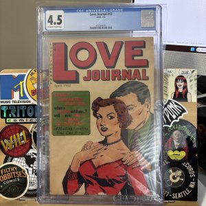 LOVE JOURNAL #13 CGC 4.5 ORBIT PUBLICATIONS 1952 OW/White Pages