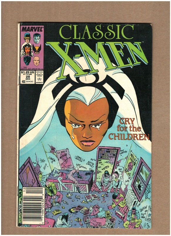 Classic X-Men #28 Newsstand Marvel 1988 Reprint's Uncanny #122 Storm VG 4.0 