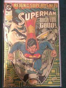 Superman #82 Reign of the Supermen metallic/ reflective cover