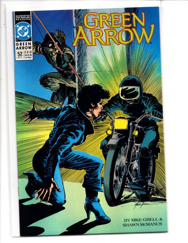 DC Comics Green Arrow #52 (1991) Mike Grell Cover & Story  Shawn McManus Art