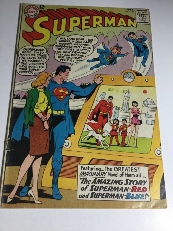 Superman 162 Vg+ Very Good+ 4.5 Bottom Staple Detached DC Comics