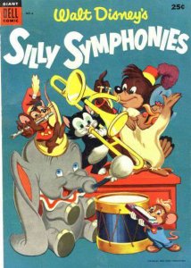 Silly Symphonies #4 VG ; Dell | low grade comic 1954 Walt Disney's Dumbo