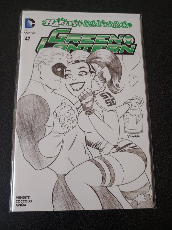 Green Lantern DC Comics #47 Harleys Little Black Book (Sketch Variant Cover)