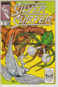 SILVER SURFER #8 (Feb 1988) VF+ 8.5 white!