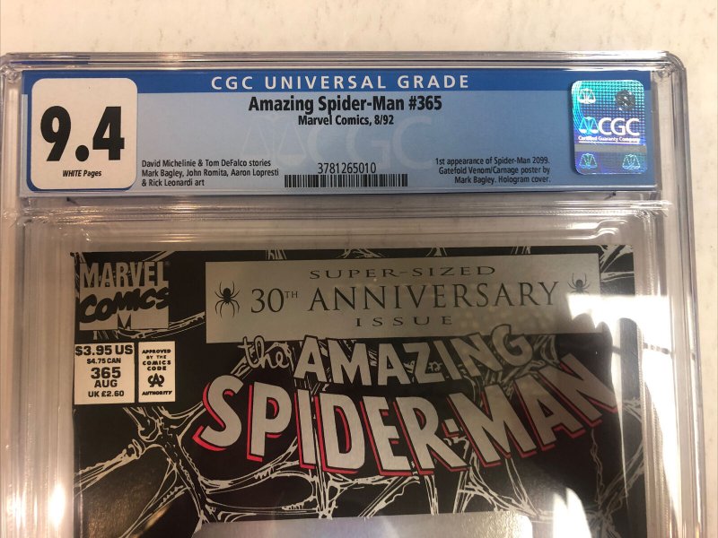 Amazing Spider-Man (1992) # 365 (CGC 9.4) 1st app of Spider-Man 2099 movie