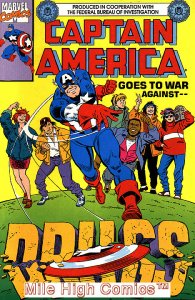 CAPTAIN AMERICA GOES TO WAR AGAINST DRUGS (1990 Series) #1 2ND PRT Very Good