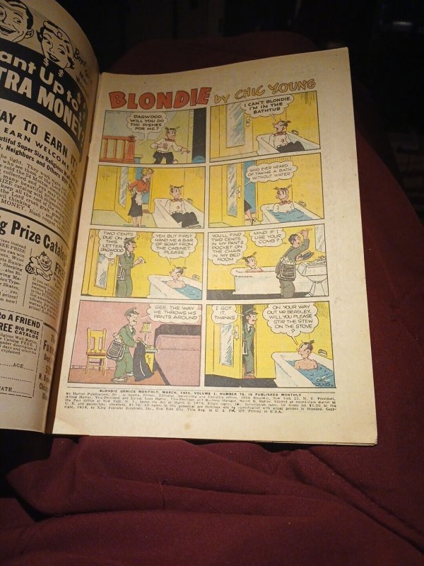 Blondie Comics 76 Harvey 1955 Golden Age Dagwood Comic Strip Cartoon Chic Young